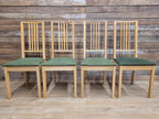 Ikea Borje Oak Dining Chairs Upholstered Seat Set Of Four