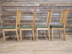 Ikea Borje Oak Dining Chairs Upholstered Seat Set Of Four