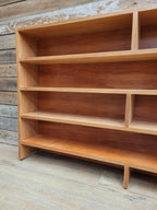 Vintage Teak Bookcase Mid Century Geometric Open Shelving