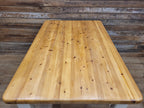 Painted Pine Farmhouse Dining Table Waxed Top Turned Removable Legs