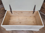 Morris Bird Fabric Pine Storage Bench Painted Blanket Box