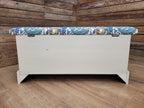 Morris Bird Fabric Pine Storage Bench Painted Blanket Box