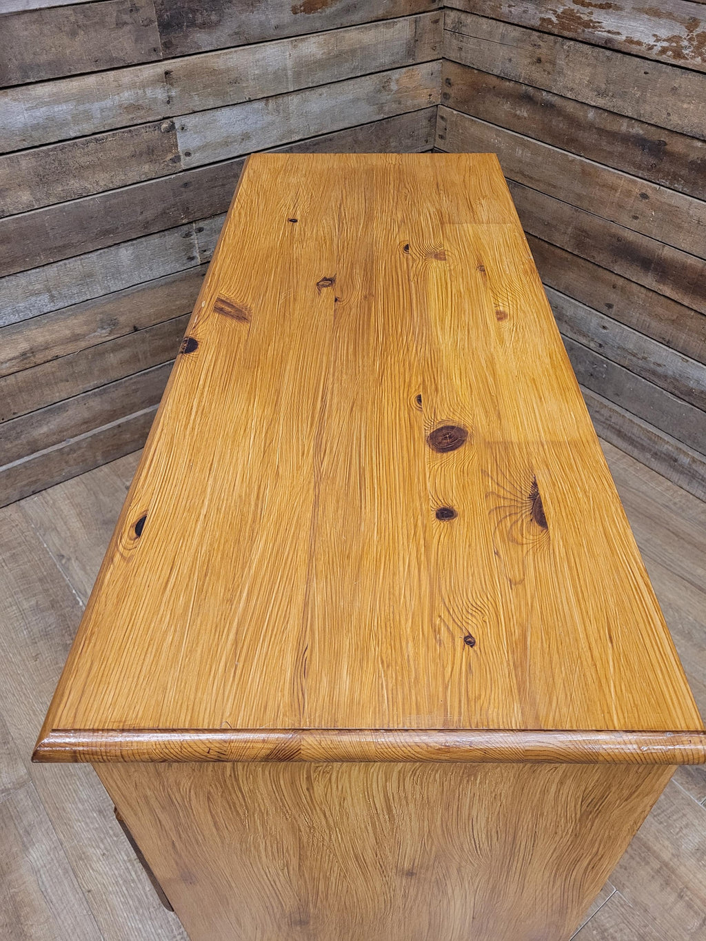 Pine Pedestal Desk Traditional Three Drawer Writing Table