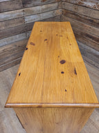 Pine Pedestal Desk Traditional Three Drawer Writing Table