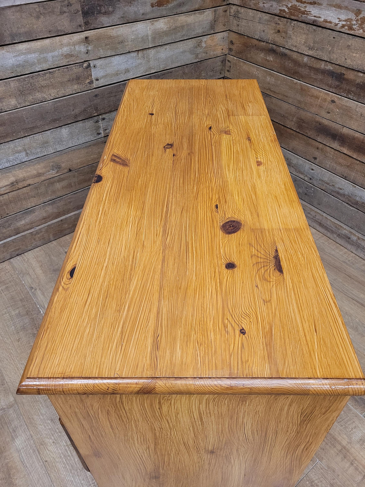 Pine Pedestal Desk Traditional Three Drawer Writing Table