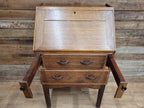 Edwardian Oak Bureau Arts Crafts Fall Front Writing Desk