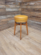 Benchairs Bar Stool Vintage Tan Leatherette Upholstered Seat