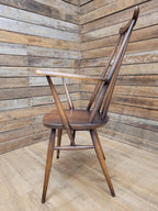 Ercol Goldsmith Elm Windsor Armchair Carver Mid Century Modern