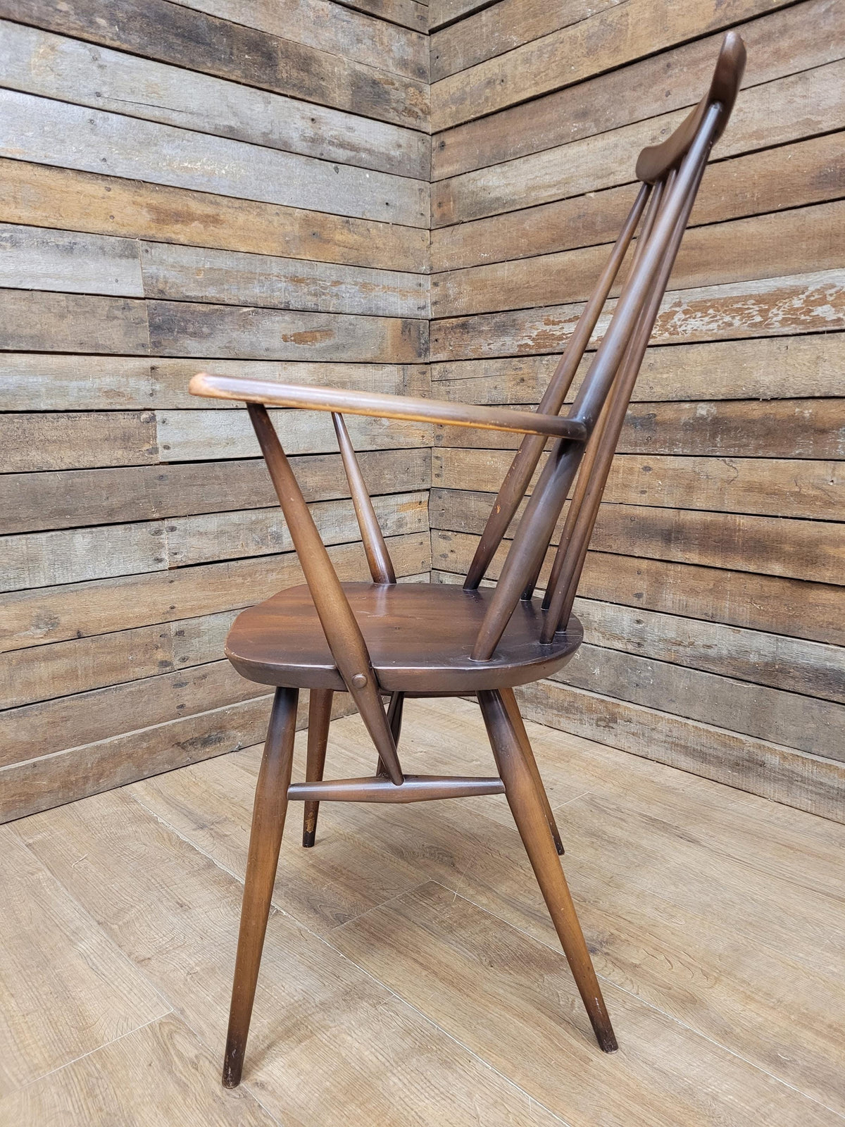 Ercol Goldsmith Elm Windsor Armchair Carver Mid Century Modern