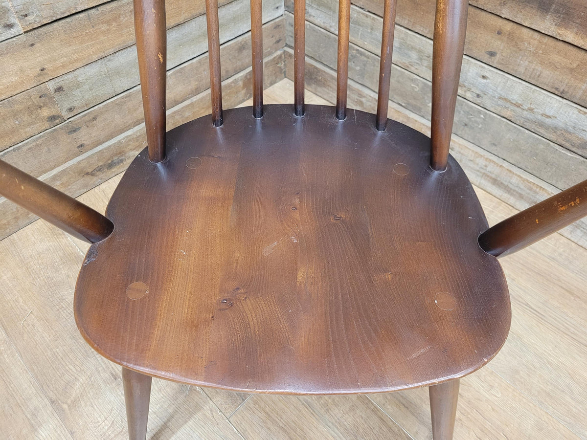 Ercol Goldsmith Elm Windsor Armchair Carver Mid Century Modern
