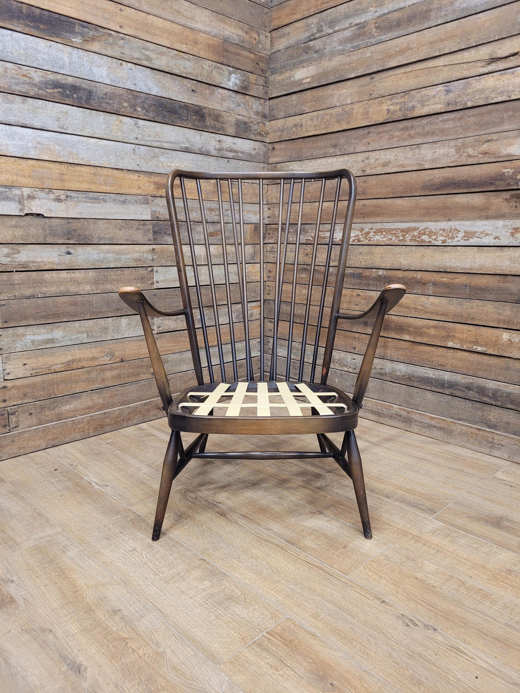 Ercol Model 478 High Back Armchair Windsor Grandfather Chair