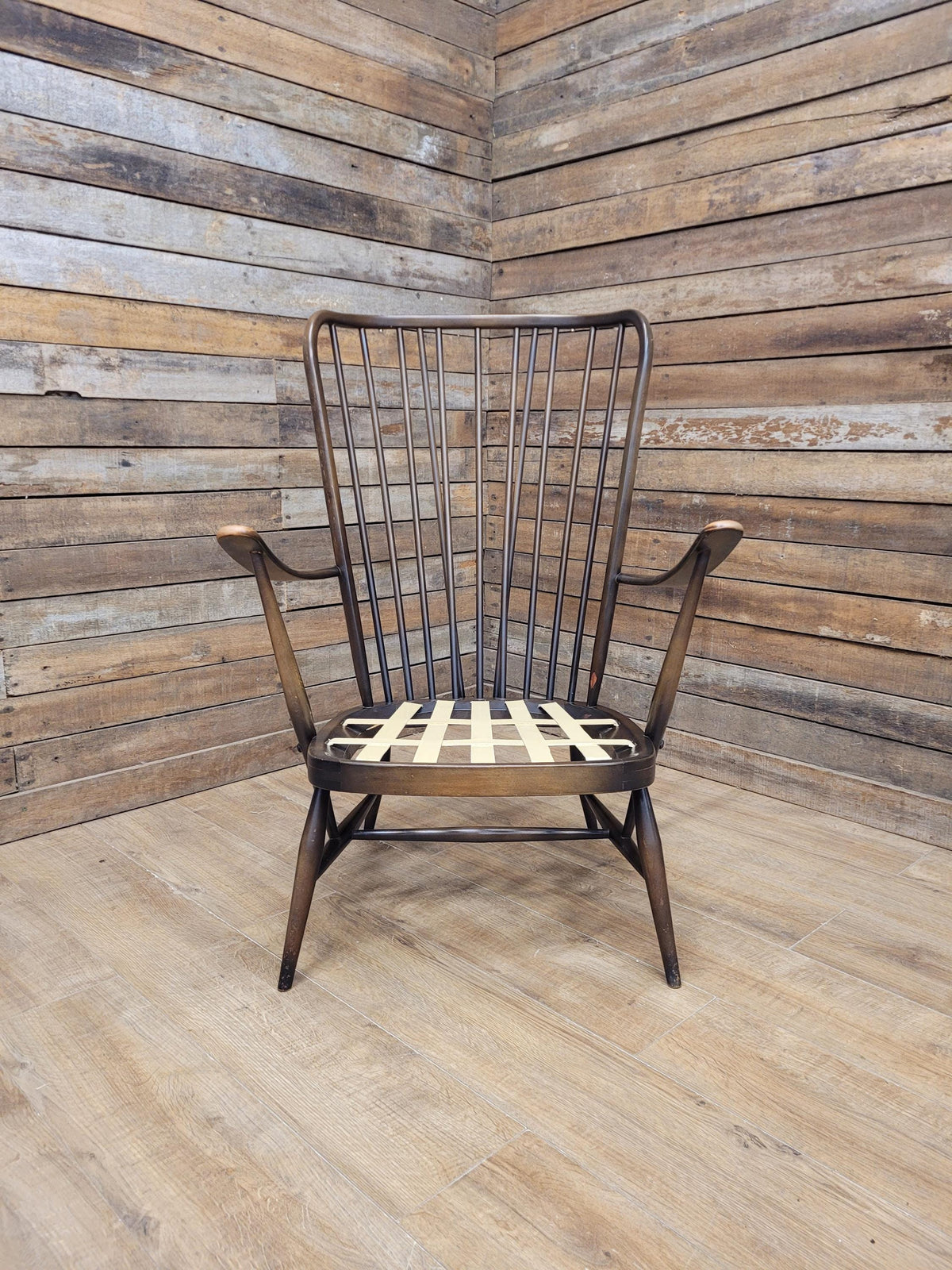 Ercol Model 478 High Back Armchair Windsor Grandfather Chair