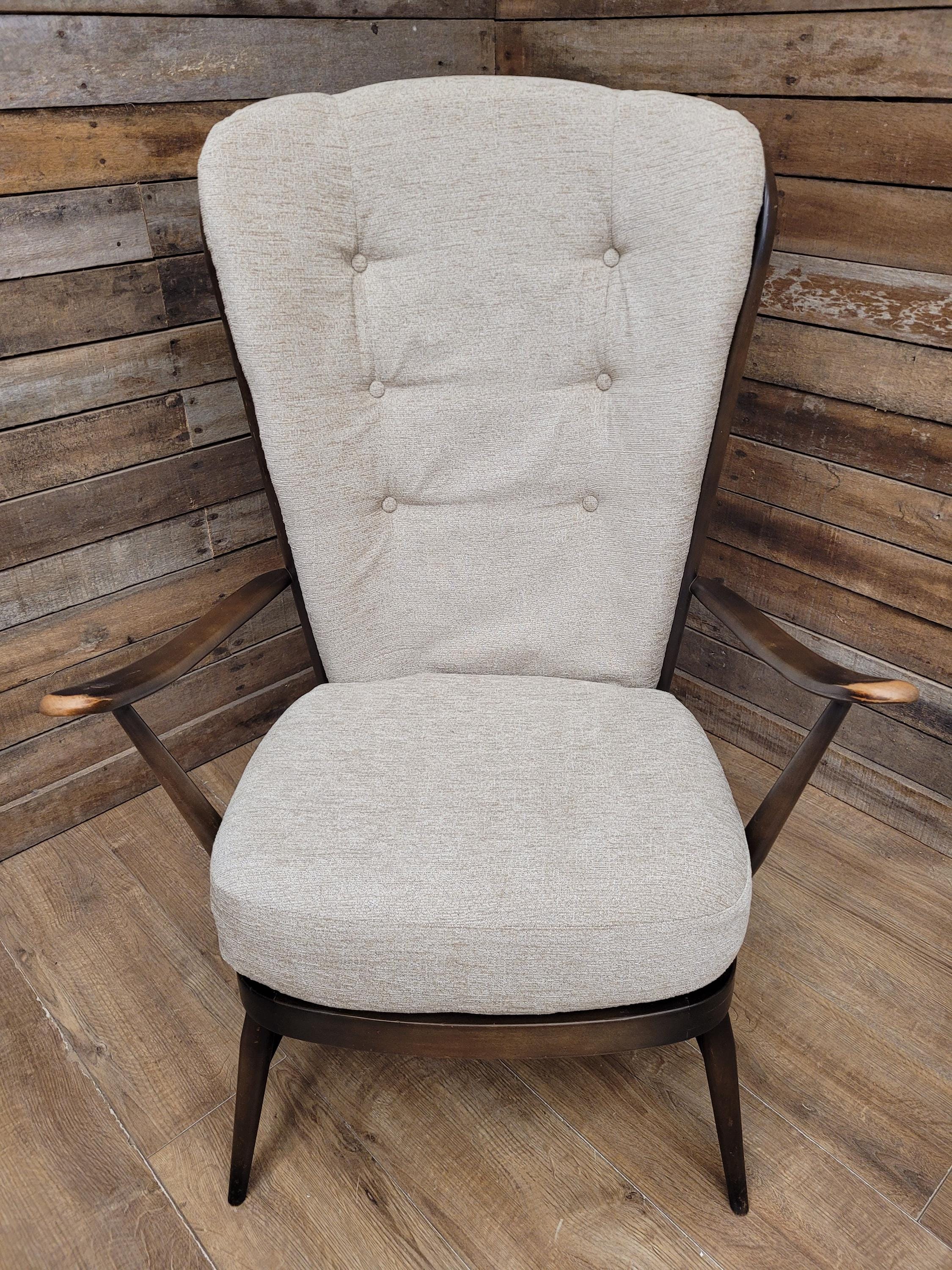 Ercol Model 478 High Back Armchair Windsor Grandfather Chair
