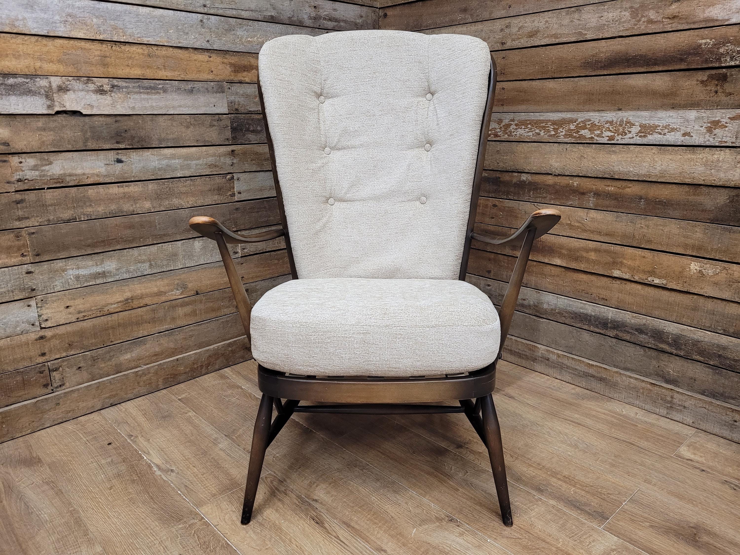 Ercol Model 478 High Back Armchair Windsor Grandfather Chair