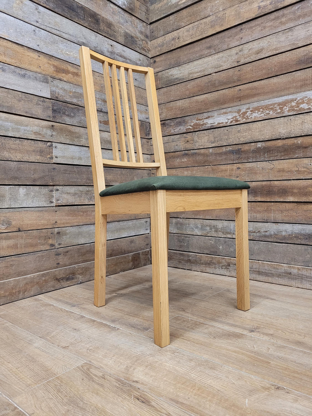 Ikea Borje Oak Dining Chairs Upholstered Seat Set Of Four