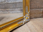 Ornate Wall Mirror Gilt Gold Rococo Style Floral Beaded Frame