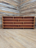 Vintage Teak Bookcase Mid Century Geometric Open Shelving