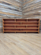 Vintage Teak Bookcase Mid Century Geometric Open Shelving