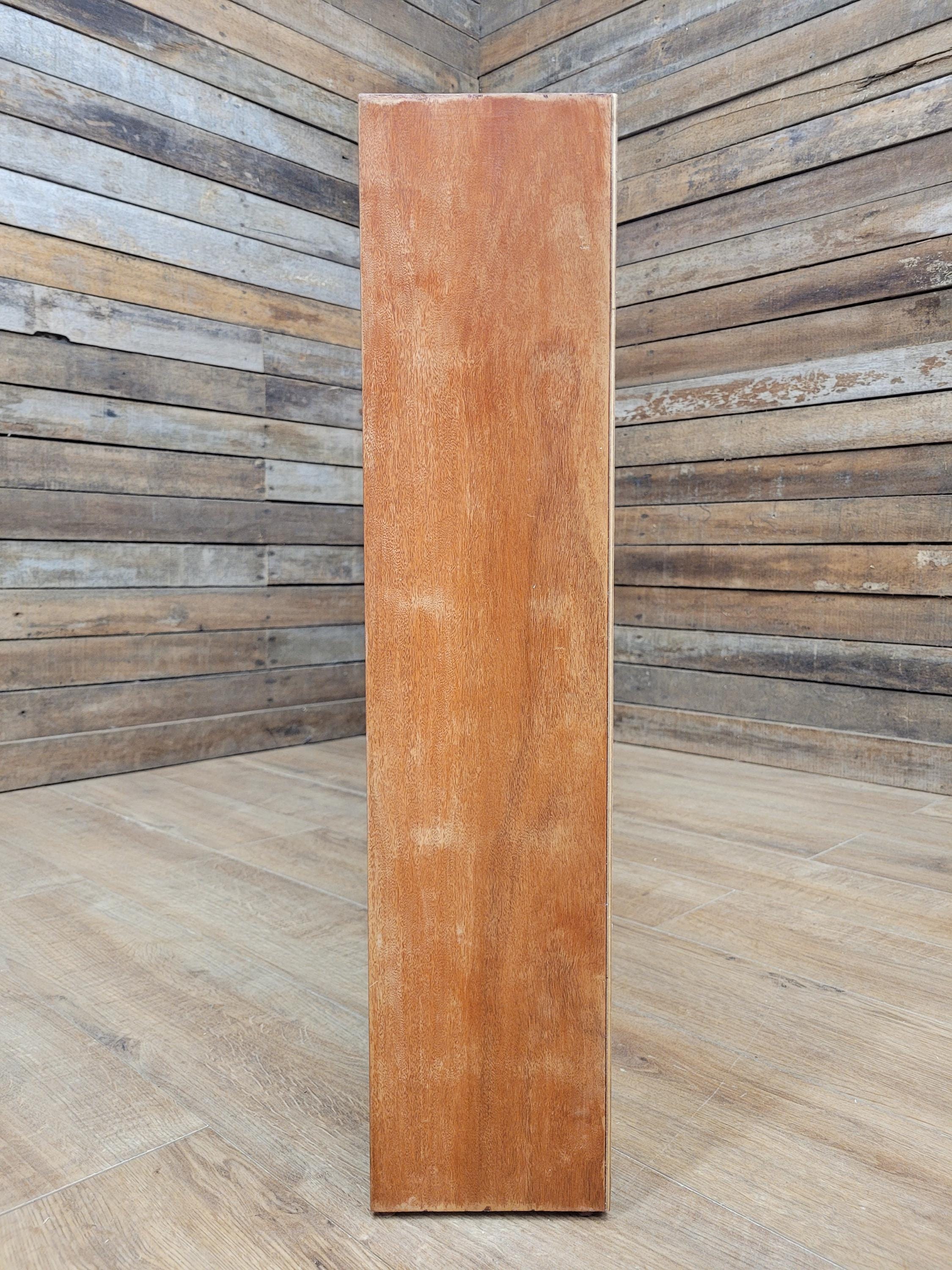 Vintage Teak Bookcase Mid Century Geometric Open Shelving