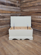 Morris Bird Fabric Pine Storage Bench Painted Blanket Box