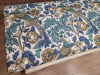 Morris Bird Fabric Pine Storage Bench Painted Blanket Box