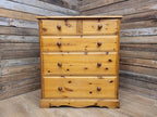 Pine Chest Of Drawers 2 over 3 Vintage 5 Drawers