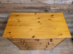 Pine Chest Of Drawers 2 over 3 Vintage 5 Drawers