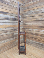 Edwardian Oak Hall Stand Arts & Craft Bevelled Mirror Original Drip Tray Antique
