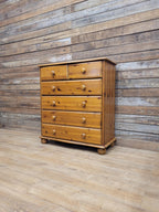 Pine Chest Of Drawers 2 over 4 Vintage Six Drawers