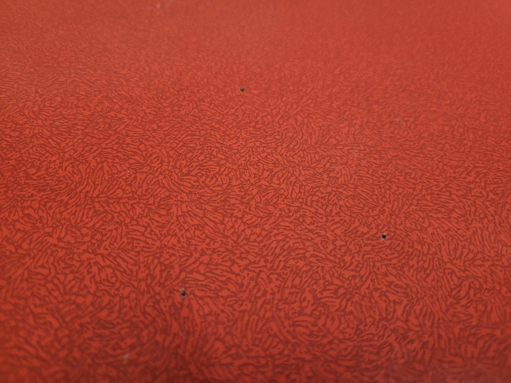 Vintage Side Table Formica Top 1960s Red Retro Tapered Legs Small Desk