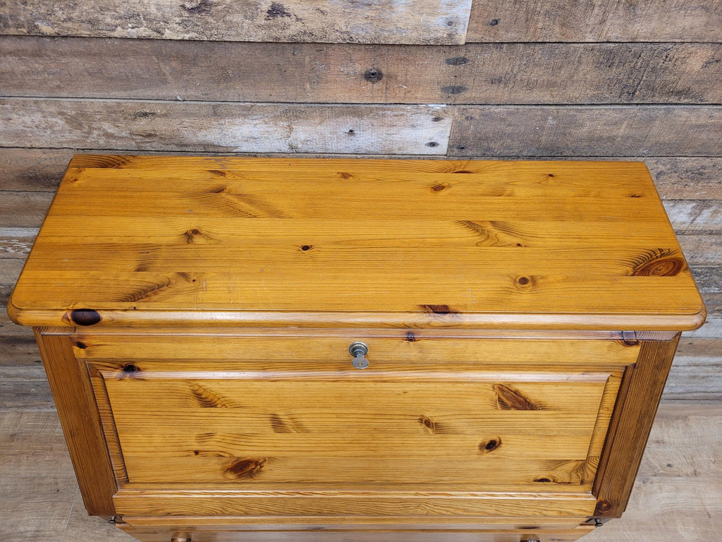 Ducal Pine Bureau Desk Vintage Writing Drop Front Drawers