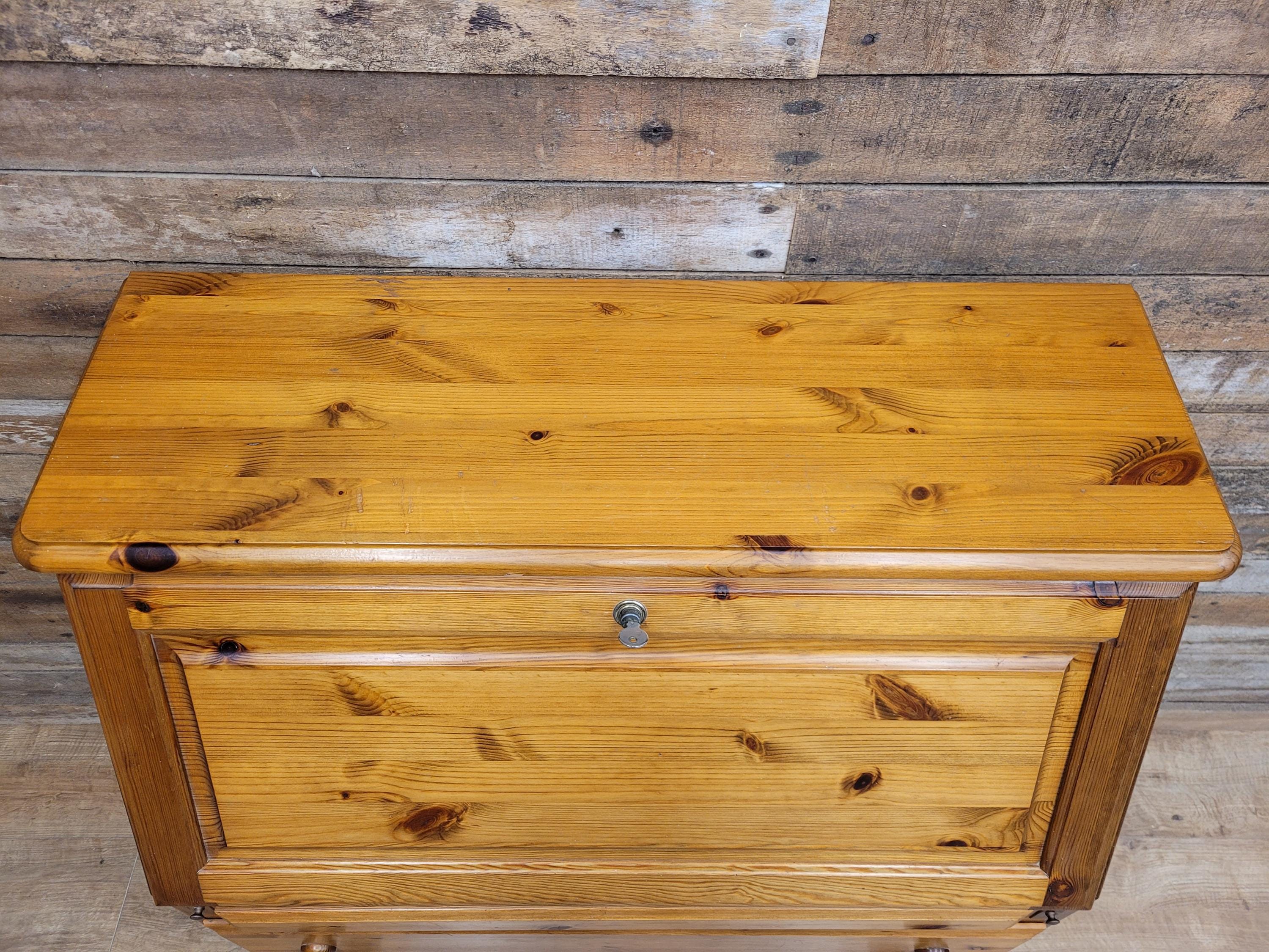 Ducal Pine Bureau Desk Vintage Writing Drop Front Drawers