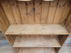 Vintage Solid Pine Open Bookcase Country House Farmhouse Shelving