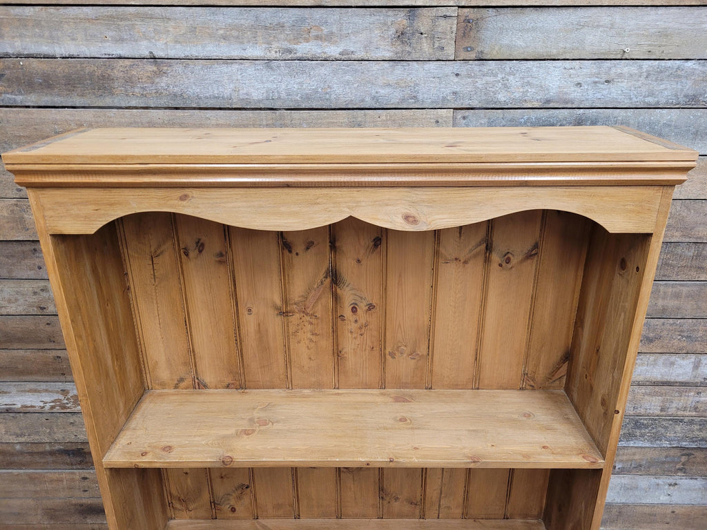 Vintage Solid Pine Open Bookcase Country House Farmhouse Shelving