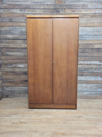 Mid Century Teak Wardrobe Double Door Fitted Interior