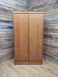 Mid Century Teak Wardrobe Double Door Fitted Interior