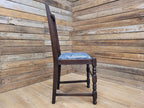 Arts And Crafts Oak Dining Chair Slat Back Upholstered Seat