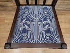 Arts And Crafts Oak Dining Chair Slat Back Upholstered Seat
