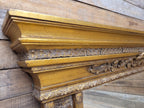 Regency Style Giltwood Overmantel Mirror Architectural Classical Frame