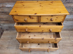 Pine Chest Of Drawers 2 over 3 Vintage 5 Drawers