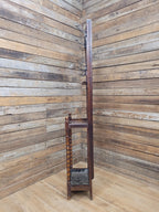 Edwardian Oak Hall Stand Arts & Craft Bevelled Mirror Original Drip Tray Antique