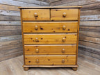Pine Chest Of Drawers 2 over 4 Vintage Six Drawers