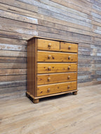 Pine Chest Of Drawers 2 over 4 Vintage Six Drawers