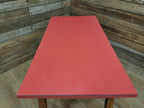Vintage Side Table Formica Top 1960s Red Retro Tapered Legs Small Desk