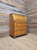 Ducal Pine Bureau Desk Vintage Writing Drop Front Drawers