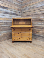 Ducal Pine Bureau Desk Vintage Writing Drop Front Drawers