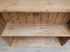 Vintage Solid Pine Open Bookcase Country House Farmhouse Shelving
