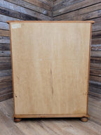 Vintage Solid Pine Bureau Writing Desk Three Drawer Secretary