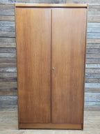 Mid Century Teak Wardrobe Double Door Fitted Interior