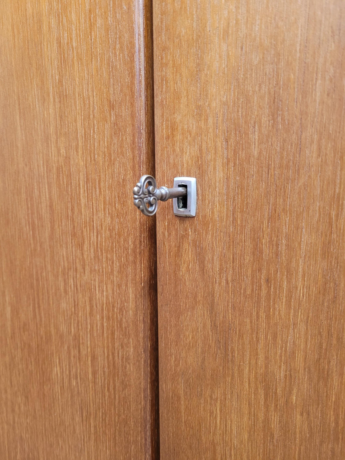 Mid Century Teak Wardrobe Double Door Fitted Interior